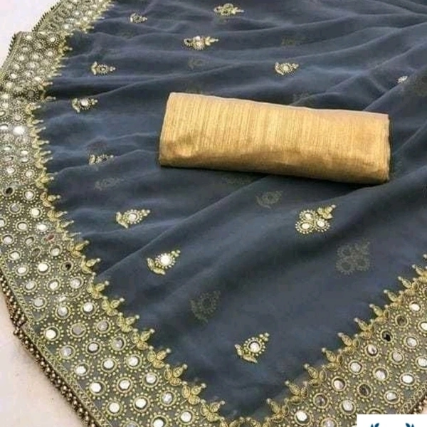 Trendy Fashionable Saree - Grey, None