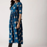 Women's Rayon Printed Kurti  - Aegean , XL