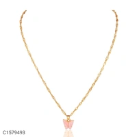 Vembley Mariposa Necklace  - Pink