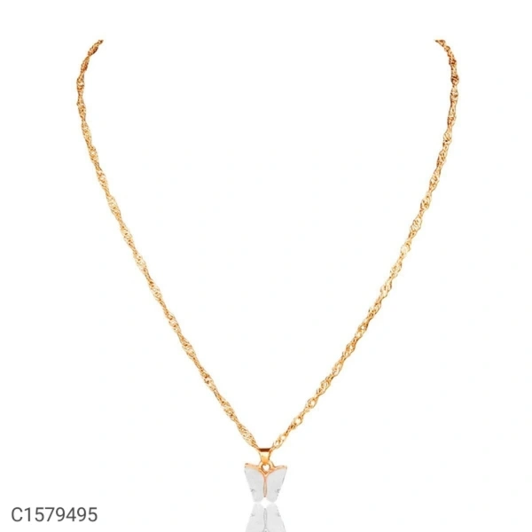 Vembley Mariposa Necklace  - White