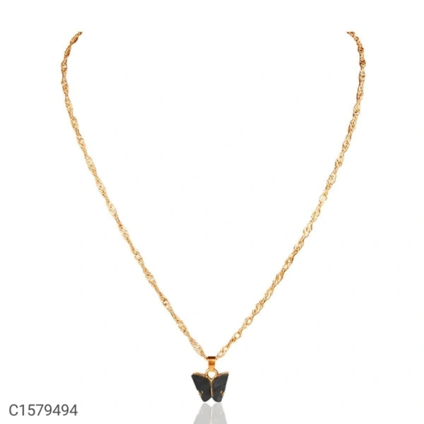 Vembley Mariposa Necklace  - Black 