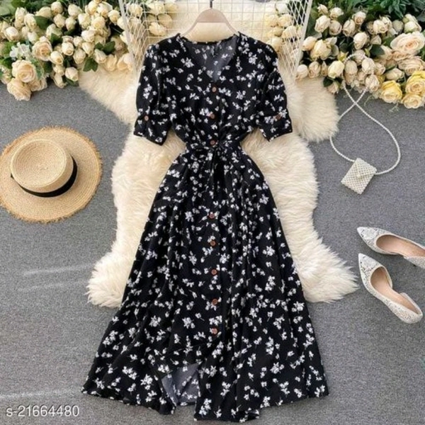 Casual Women Dress - Black , L