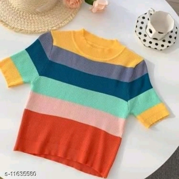 Casual High Neck Tshirt  - S