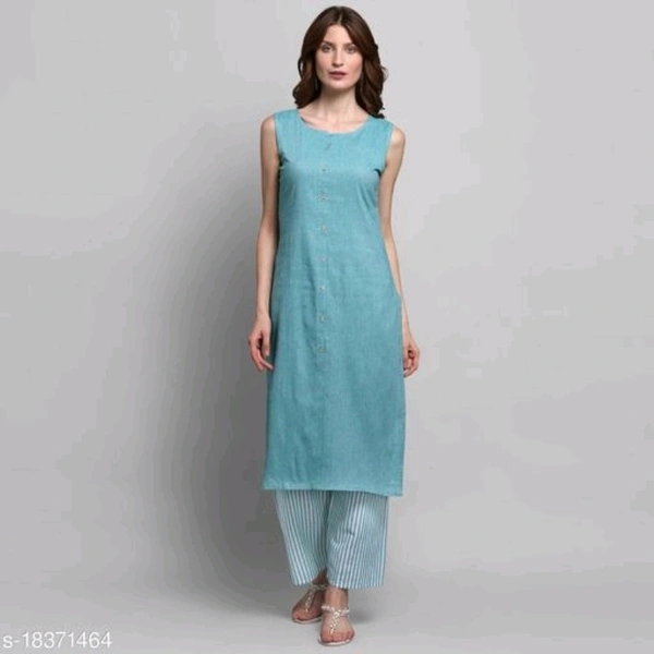 Adorable Women Kurta Set  - Sapphire , L