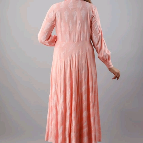 Women Anarkali Kurta - Salmon , XL