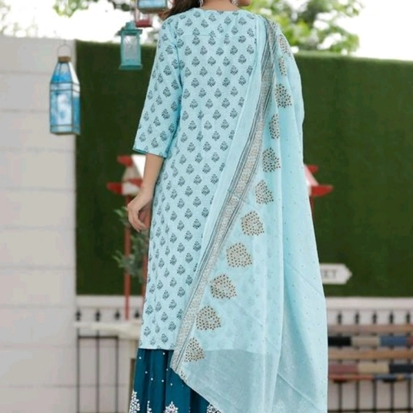 Adorable Kurti With Sharara And Dupatta  - XL