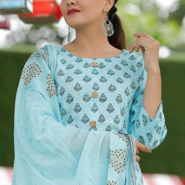 Adorable Kurti With Sharara And Dupatta  - XL