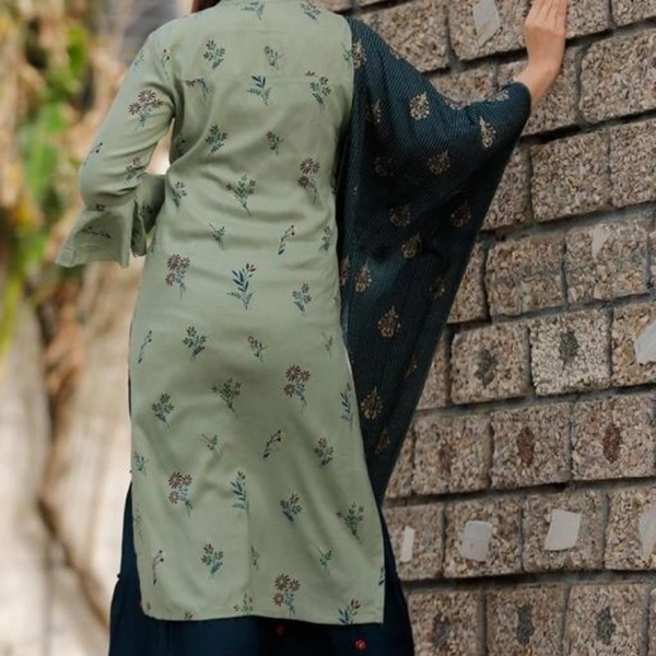 Classy Women Kurta With Dupatta And Sharara  - M