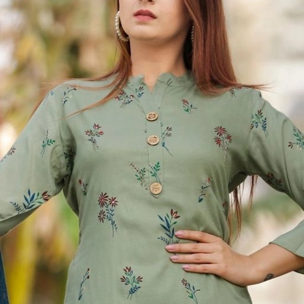 Classy Women Kurta With Dupatta And Sharara  - L