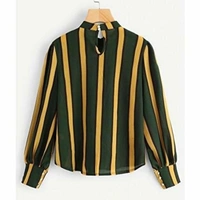 Casual Green Stripped Top - S