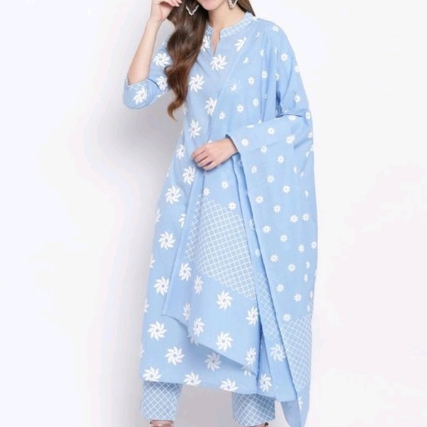 Women Cotton A-line Kurta Set - XL