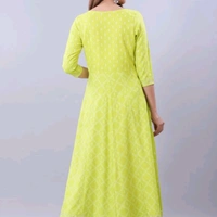 Women Rayon Lime Kurta With Dupatta And Pant - L