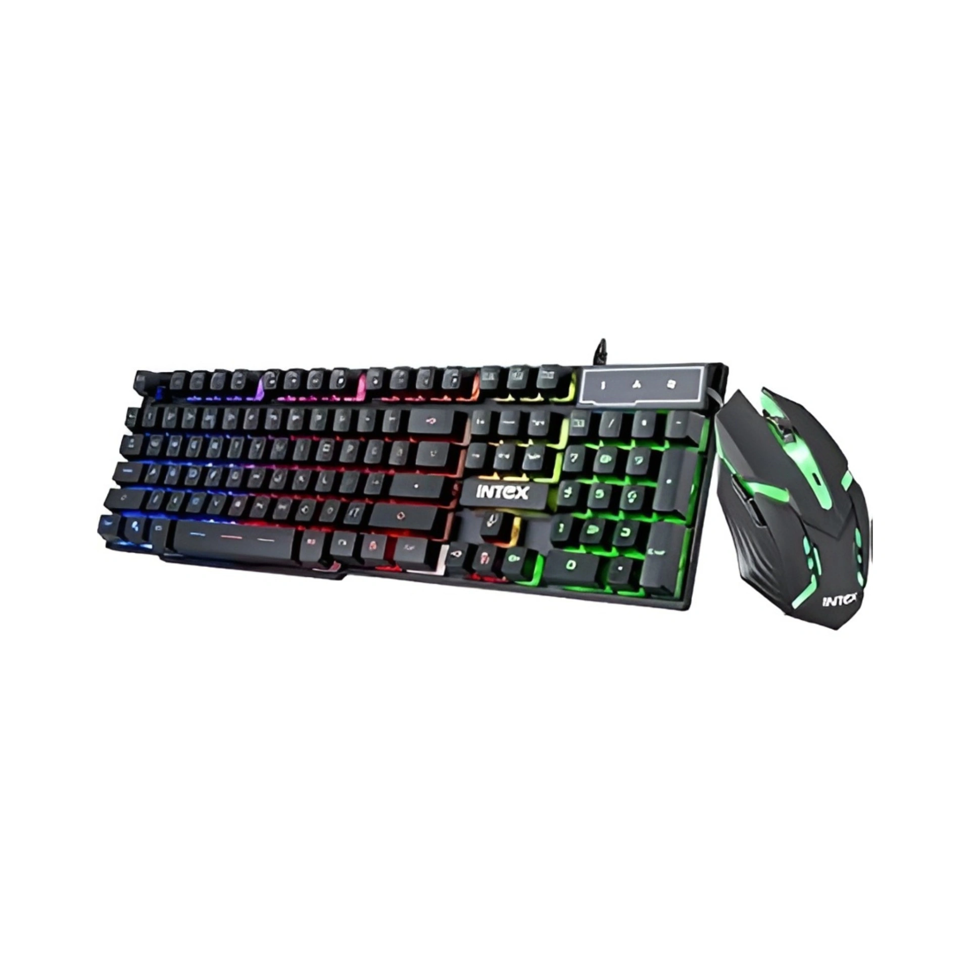 INTEX IT-KB334 Wired USB Gaming Keyboard and Mouse Combo for Computer/Laptop (Black)