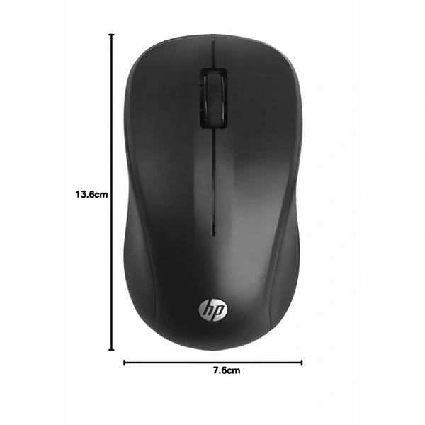HP S500 USB, Wireless Optical Mouse, Black