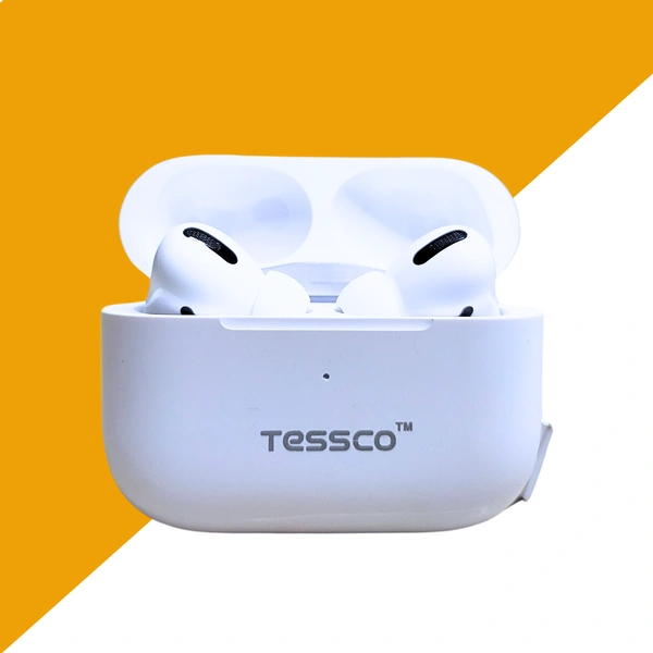 TESSCO True Wireless Earbuds IBUD-410, Bluetooth 5.0, 30H Playback, 350mAh Battery, 1.5H Case Charging, Sweat & Water Resistant, Seamless Switching, Touch Controls, 10m Transmission Range, White
