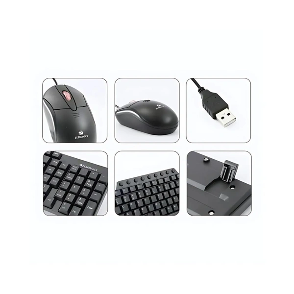 ZEBRONICS ZEB-JUDWAA 555 USB Wired Mouse and Keyboard Combo for Computer/Laptop