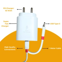 KPS GOLD 45W Super Fast USB-C PD Charger with Quick Charge, High Voltage Protection, AI Technology, Compatible with USB-C and PD-Enabled Smartphones, KP-C41, White