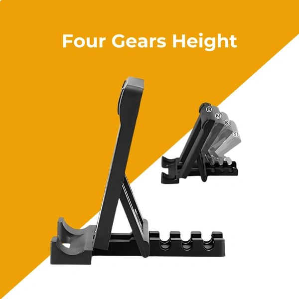 Pack of 6 Multi-Color Adjustable Plastic Mobile Stands, Premium Quality, 4 Angle Settings, Ideal for Desk Use