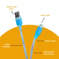 DLXX 65W Fast Charging 1m Silicone & Colorful Micro USB Data Cable for Smartphones, Tablets & Other Micro USB Devices, High-Speed Charging, DC-2999