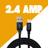 ADATA 2.4 Amp Fast Charge & Sync 1m Fast USB to Lightning Data Cable for Smartphones, Tablets & Other Lightning Devices, Silicone Tangle-Free, High-Durability Charging Cord, ADM-I200B, Black