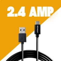 ADATA 2.4 Amp Fast Charge & Sync 1m Fast Micro USB Data Cable for Smartphones, Tablets & Other Micro USB Devices, Silicone Tangle-Free, High-Durability Charging Cord, ADM-M200B, Black