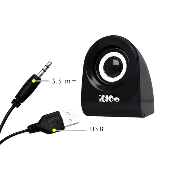 ZEBRONICS Zeb-Igloo Portable Wireless, Auxiliary, USB Laptop/Desktop Speaker (Black, 2.0 Channel)