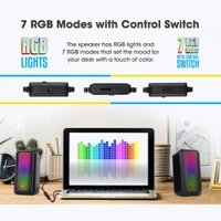 ZEBRONICS Zeb-Fame 1 USB Powered 2.0 Speaker with 10W RMS Output, 7 RGB Modes, LED Control Switch, Volume Control, 3.5mm Input, Compatible for Computers and Laptops Black