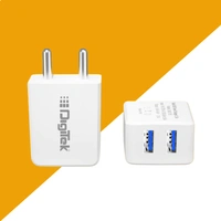 DIGITEK 3.1 Amp Dual Type C Charger with Cable, Fast Charging Adapter, Type C Charging Support, Universal Compatible with Smartphones, White