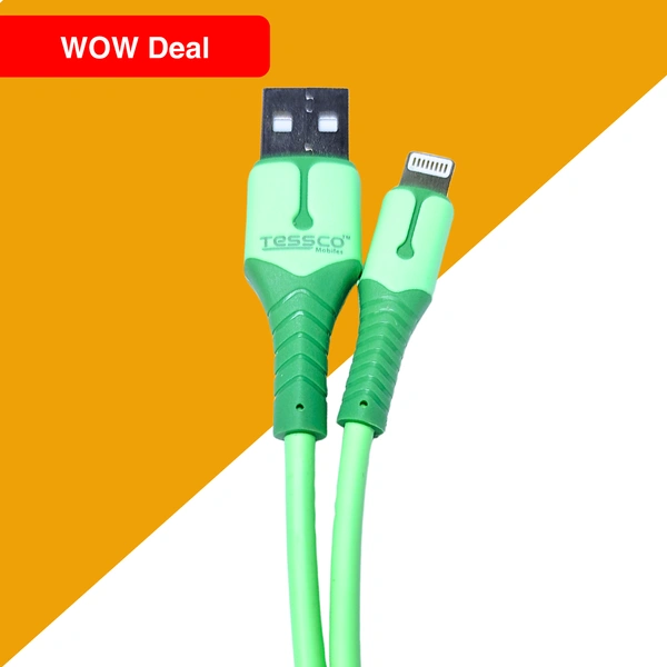  TESSCO 3.1 Amp  Max Fast Charging 1m USB to Lightning Data Cable for iPhones & Other Lightning Devices, Strong & Durable, Faster Charging, GU-347