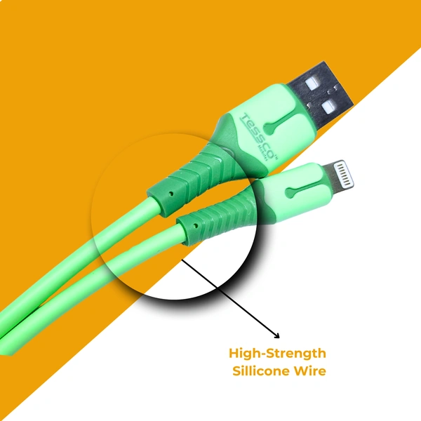  TESSCO 3.1 Amp  Max Fast Charging 1m USB to Lightning Data Cable for iPhones & Other Lightning Devices, Strong & Durable, Faster Charging, GU-347