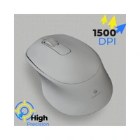 ZEBRONICS ZEB-AKO Wireless Mouse, 2.4GHz with USB Nano Receiver, High Precision Optical Tracking, 3 Buttons, Silent Clicks, Plug & Play, for PC/Mac/Laptop (Grey)