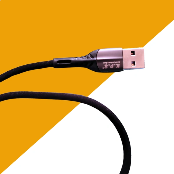 KPS 4.1 Amp Quick Charging 1m Type C Data Cable for Smartphones, Tablets & Other Type C Devices, Durable Design, Compatible with USB 2.0, KP-514, Black