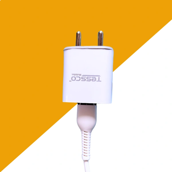 TESSCO 2.6  Amp Single USB Charger with Micro USB Cable, Fast Charging Adapter, Universal Compatibility for All Smartphones, BC-206 PRO, White
