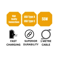 DLXX 55W Fast Charging 1m Durable Type-C Quick Charging Data Cable for Smartphones, Tablets & Other Type-C Devices, Super Toughness, Silicone Wire, AD1199, Black