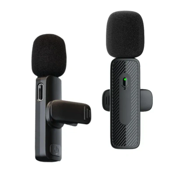 DIGITEK® DWM-008 PRO Wireless Microphone & Receiver | 2x Mic System, 20m Range, 2.4GHz Frequency, 4-Hour Battery, Type-C Connector for Android