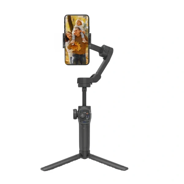 DIGITEK DSG-009F 3-Axis Foldable Smartphone Gimbal with Built-in Extendable Telescopic Rod | Stabilizer for Smooth Video Recording
