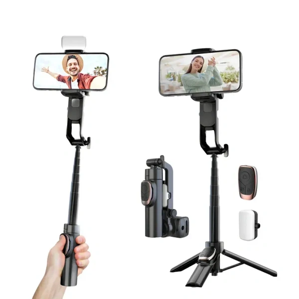 DIGITEK DSG-001 Single Axis Foldable Tripod Gimbal Stabilizer with Wireless Remote & Detachable Fill Light