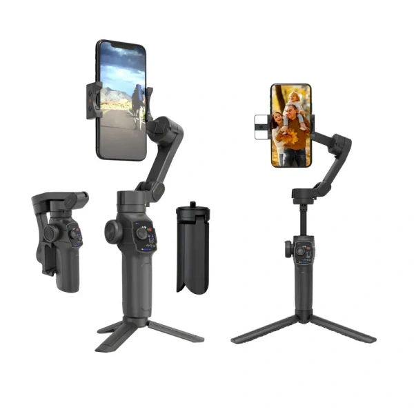 DIGITEK DSG-009F AI 3-Axis Wide-Angle Smartphone Gimbal - Portable, Foldable, and Feature-Rich Stabilizer