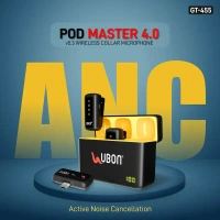 UBON GT-455 Podcast Series Wireless Collar Microphone – 30 Hours Playtime, 360° Audio Pickup, Intelligent Noise Reduction, Type C Connector