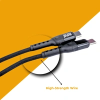 KPS 18W PD Fast Charging 1m Type-C to Type-C Data Cable for Smartphones, Tablets & Other Type-C Devices, Strong & Durable, KP-521, Black
