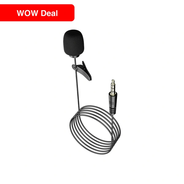 UBON Super Star CM-617 Wired Collar Microphone – Highly Sensitive Microphone, Intelligent Noise Reduction, Crystal Clear Voice, Accurate Connection, 3.5mm Connector