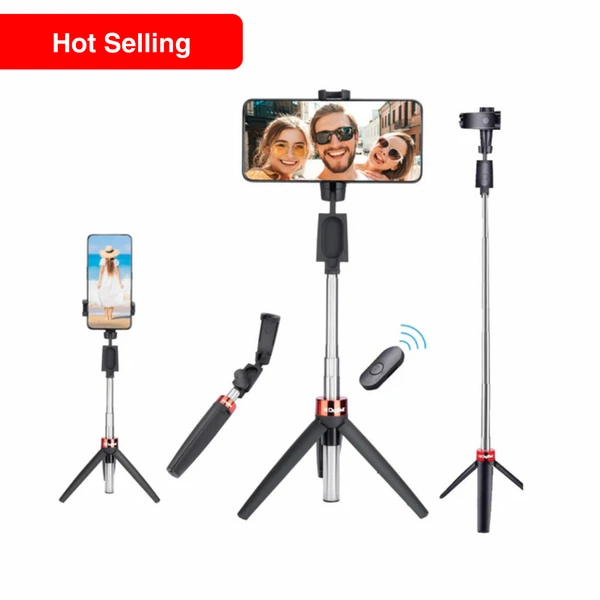 DIGITEK® DTR-210SS Portable Selfie Stick & Tripod with Wireless Remote | 68cm Extendable | 3-Leg Stable Base | 360° Rotation | Rubberized Feet | 1 Kg Load Capacity | Compatible with Smartphones, GoPro & Compact Cameras