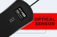 INTEX Eco-6 Plus USB Wired Mouse – Ergonomic, High-Precision Optical Mouse with 1000 DPI, Black