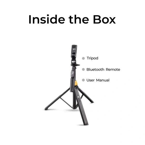 DIGITEK DTR-555 SS Foldable Tripod Selfie Stick for Smartphones & Action Cameras | 5.57ft Extendable Height | 360° Rotating Ball Head | Tripod with 3-Leg Base | 10m Wireless Remote | 7 Adjustable Sections | Compatible with Android, iPhone & GoPro