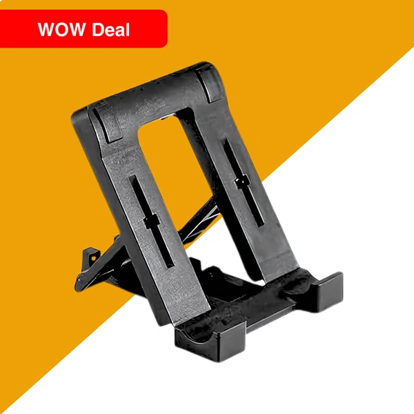 Pack of 6 Multi-Color Adjustable Plastic Mobile Stands, Premium Quality, 4 Angle Settings, Ideal for Desk Use