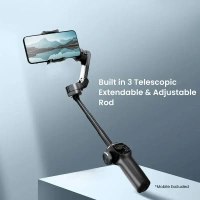 DIGITEK DSG-009F 3-Axis Foldable Smartphone Gimbal with Built-in Extendable Telescopic Rod | Stabilizer for Smooth Video Recording