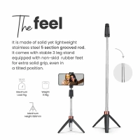 DIGITEK® DTR-210SS Portable Selfie Stick & Tripod with Wireless Remote | 68cm Extendable | 3-Leg Stable Base | 360° Rotation | Rubberized Feet | 1 Kg Load Capacity | Compatible with Smartphones, GoPro & Compact Cameras