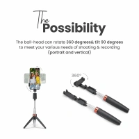 DIGITEK® DTR-210SS Portable Selfie Stick & Tripod with Wireless Remote | 68cm Extendable | 3-Leg Stable Base | 360° Rotation | Rubberized Feet | 1 Kg Load Capacity | Compatible with Smartphones, GoPro & Compact Cameras