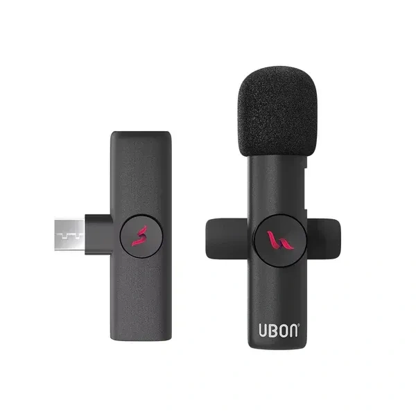 UBON GT-440 Mr. Mike Wireless Collar Microphone – Highly Sensitive Microphone, Plug & Play, Noise Reduction, 20m Wireless Range, Crystal-Clear Voice, Type C Connector