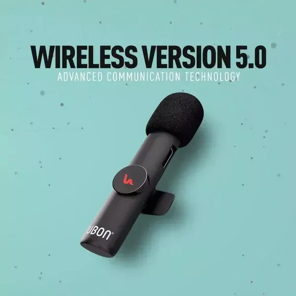UBON GT-440 Mr. Mike Wireless Collar Microphone – Highly Sensitive Microphone, Plug & Play, Noise Reduction, 20m Wireless Range, Crystal-Clear Voice, Type C Connector